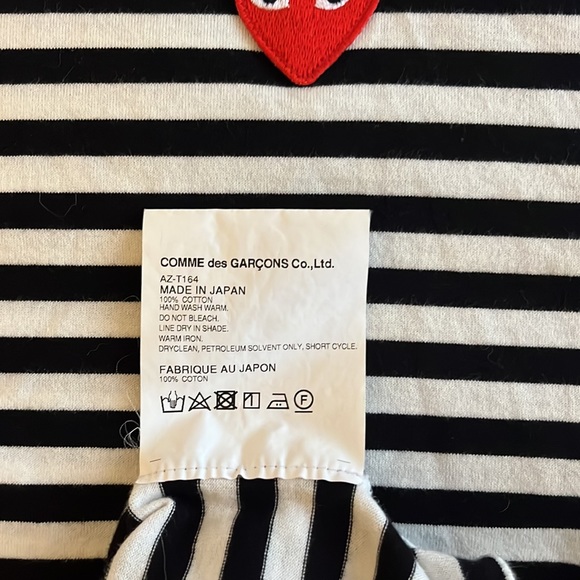 COMME DES GARCONS PLAY STRIPED SHIRT!! - Picture 4 of 4